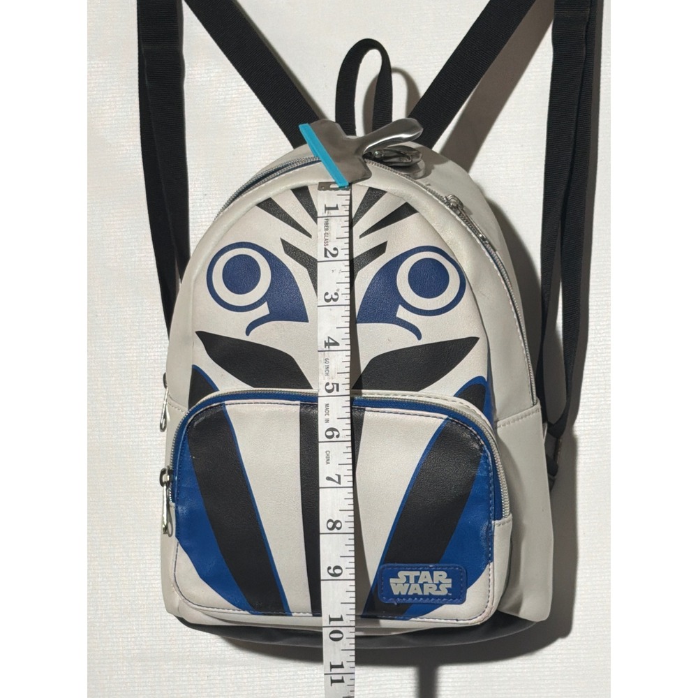 Star Wars Ahsoka Tano Mini Backpack White Blue Faux Leather Fulcrum Bag - Picture 5 of 9